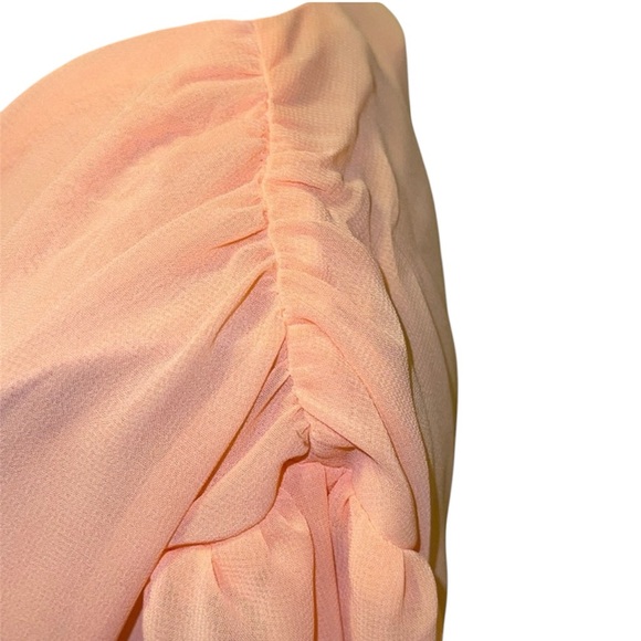 BAR III BLOUSE ABSTRACT GEO BELL SLEEVE WOMEN ORANGE COLOR STYLE BLUSHING SIZE S - Picture 7 of 11